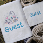 Embroidered Personalised Elephant Towel Set with Name & Design - Image 2