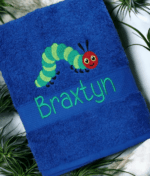 Embroidered Personalised Hungry Caterpillar Towel with Name - Image 6