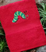 Embroidered Personalised Hungry Caterpillar Towel with Name - Image 5