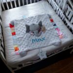 Personalised Minky Sensory Elephant Comfort Baby Blanket Toy - Image 4