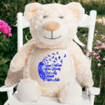 Personalised Embroidered Condolences Angel Cubby Bear with Wings - Image 4