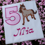 Personalised Embroidered Children's Birthday Horse T Shirt