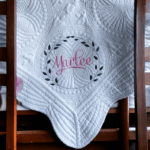 Personalised Embroidered Inspirational Heirloom Baby Cot Quilt - Any name - Image 5