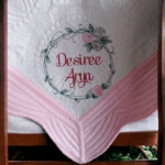 Personalised Embroidered Inspirational Heirloom Baby Cot Quilt - Any name - Image 4