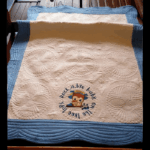 Personalised Embroidered Inspirational Heirloom Baby Cot Quilt...Rock a Bye baby on the Tree Tops - Image 4