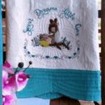 Personalised Embroidered Heirloom Baby Cot Quilt