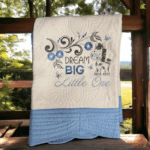 Personalised Embroidered Heirloom Baby Cot Quilt