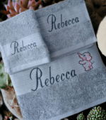 Adults Personalised Embroidered Brampton House Luxury Plush Towel Set - Image 3