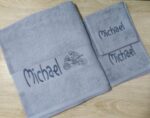 Embroidered Personalised Adult Bath Sheet Set with Any Name & Design - Image 6