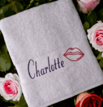 Adults Personalised Embroidered Plush Towel - Image 2