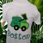 Personalised Embroidered Children's Dump Truck T Shirt