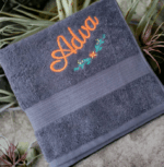 Adults Personalised Embroidered Plush Towel - Image 4