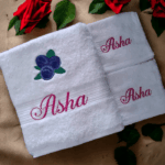 New Born Baby/Children's Personalised Embroidered Plush Towel Set
