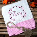 Personalised Embroidered Inspirational Heirloom Baby Cot Quilt - Any name - Image 3