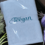 Girls Personalised/Customised Embroidered Plush Bath Towel - Any Name - Image 4