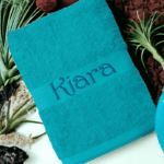 Girls Personalised/Customised Embroidered Plush Bath Towel - Any Name - Image 11