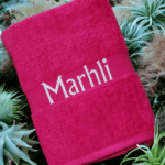 Girls Personalised/Customised Embroidered Plush Bath Towel - Any Name - Image 13