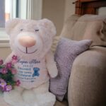 A Moment In Our Arms. A Lifetime In Our Hearts Embroidered Angel Cubby Teddy with Wings