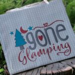 Personalised Embroidered Fuck Adulting I Want To Go Camping T Towel - Image 2