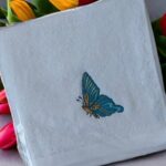 Children's & Baby's Personalised Embroidered Butterfly Face Washer