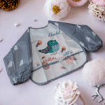 Forest Animals Embroidered Baby, Toddler's Waterproof Art Smock, Bib Personalise With Any Name - Image 2