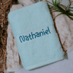 Boys Personalised/Customised Embroidered Plush Bath Towel - Any Name - Image 9