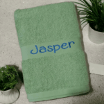Boys Personalised/Customised Embroidered Plush Bath Towel - Any Name - Image 6