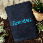 Boys Personalised/Customised Embroidered Plush Bath Towel - Any Name - Image 4