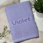 Girls Personalised/Customised Embroidered Plush Bath Towel - Any Name - Image 7