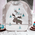 Forest Animals Embroidered Baby, Toddler's Waterproof Art Smock, Bib Personalise With Any Name - Image 9