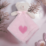 Personalised Embroidered Pink Teddy Comfort  Blanket