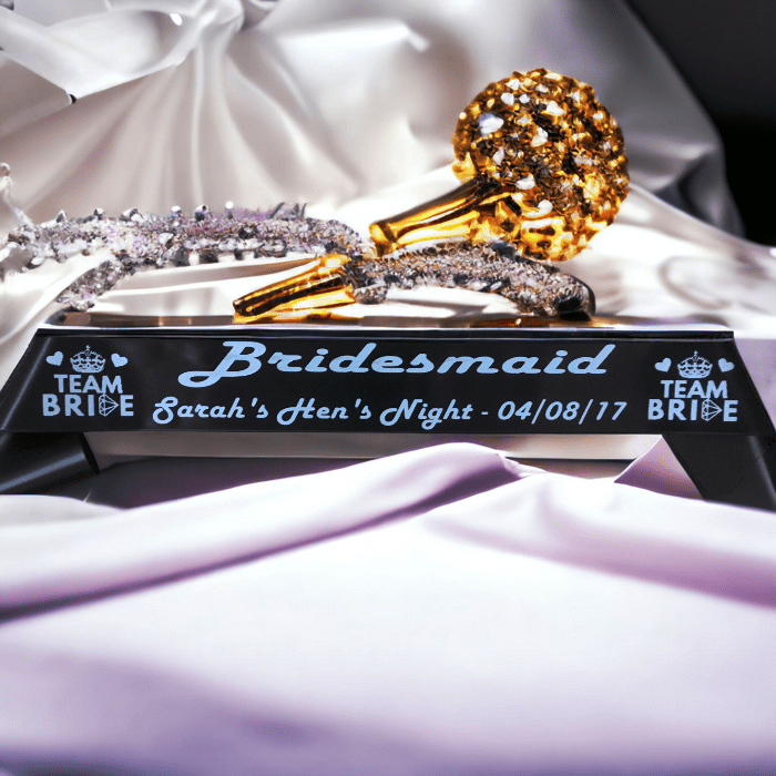 IMG_3265-PhotoRoom.png Bridesmaid Personalised Hen's Night Party Sash - Image 1