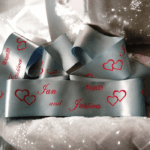 Wedding Bridal Customised Cake Ribbon 100mm x 2 Metres - Image 2