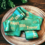 Birthday Cake Customised Ribbon 100mm x 2 Metres - Image 2