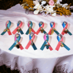 Infant Loss in Memorium Funeral Ribbons with Angel Charms x 50