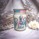 Infant Loss Personalised Scented Candle with Angel Wings and Charm - Image 2