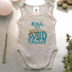 Embroidered Personalised Wild Child Romper Suit Onesie - Any Name