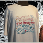 Embroidered Mermaids Wisdom T Shirt