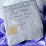 Personalised Embroidered Christening, Baptism Heirloom Quilt - Image 5