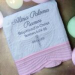 Personalised Embroidered Christening, Baptism Heirloom Quilt - Image 2