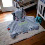 Personalised Embroidered Minky Sensory Elephant Comfort  Blanket - Image 3