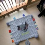 Personalised Embroidered Minky Sensory Elephant Comfort  Blanket - Image 4
