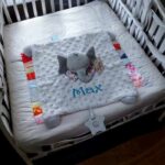 Personalised Embroidered Minky Sensory Elephant Comfort  Blanket - Image 6