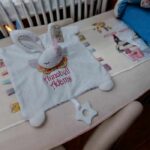 Personalised Embroidered Minky Sensory Bunny Rabbit Comfort  Blanket - Image 3