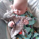 Personalised Embroidered Minky Sensory Elephant Comfort  Blanket - Image 7