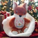 Personalised Embroidered My First Christmas Cubby Bear
