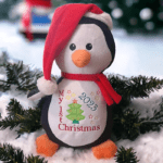 Personalised Embroidered My First Christmas Cubby Bear - Image 3