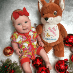 Personalised Embroidered My First Christmas Cubby Bear - Image 4