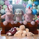 Personalised Embroidered Birth Announcement Cubby Bear