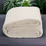 Knit Baby Blanket - Baby Shower Gift - New Born Swaddle Blanket, 100% Breathable Cotton